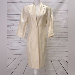 Vintage Trio Raw Silk Jacket size 4 pale yellow